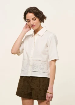 Short seersucker en coton bio | marron 
