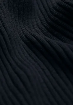 Sous-pull côtelé en coton bio | noir 
