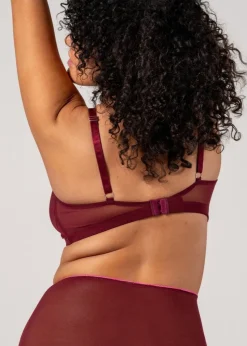 Soutien-gorge en matières recyclées | bordeaux