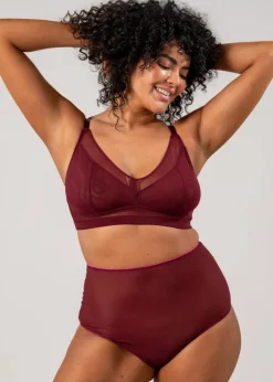Soutien-gorge en matières recyclées | bordeaux