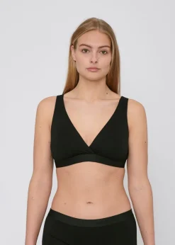 Soutien-gorge en tencel | noir "lite basic bralette black"