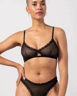 Soutien gorge triangle en matières recyclées | noir 