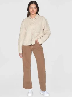 Surchemise en lin bio | beige "regular linen overshirt light feather gray"