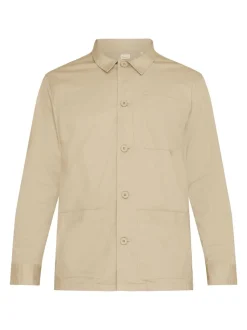 Surchemise en sergé de coton bio | beige 