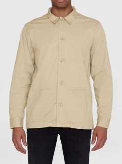 Surchemise en sergé de coton bio | beige 