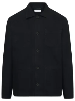 Surchemise en sergé de coton bio | bleu 