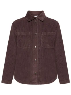 Surchemise velours en coton bio | marron 