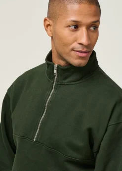 Sweat camionneur mixte en coton bio | vert "hunter green"