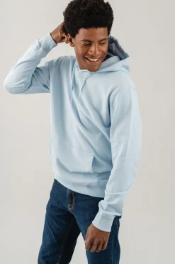 Sweat à capuche en coton bio | bleu 