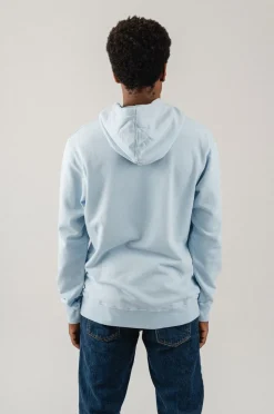 Sweat à capuche en coton bio | bleu 