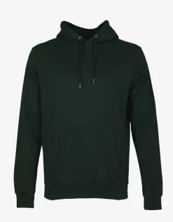 Sweat à capuche en coton bio | vert "hunter green"