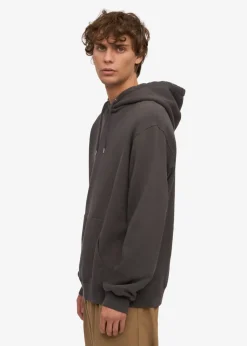 Sweat à capuche mixte en coton bio | gris "lava grey"