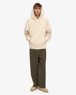 Sweat à capuche oversize en coton bio | écru "ivory white"