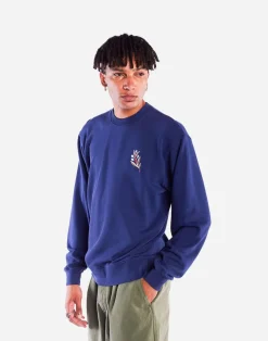 Sweat en coton bio | bleu "sweat meknes bleu - blue"