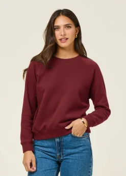 Sweat en coton bio | bordeaux