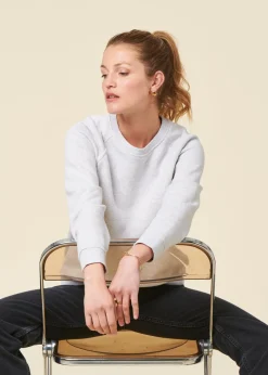 Sweat en coton bio | gris chiné