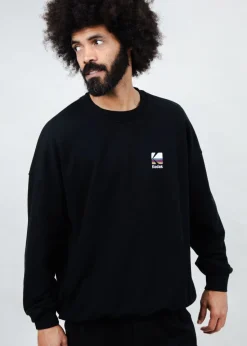 Sweat en coton biologique | noir "kodak color oversize sweatshirt black - black"