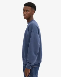 Sweat oversize en coton bio | bleu neptune "neptune blue"