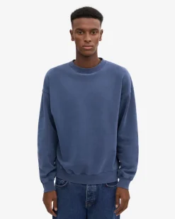 Sweat oversize en coton bio | bleu neptune 