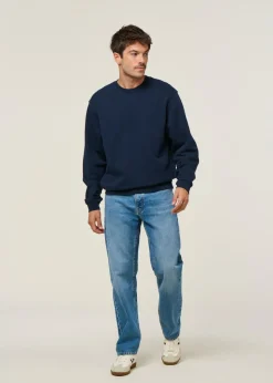 Sweat oversize en coton bio | bleu marine