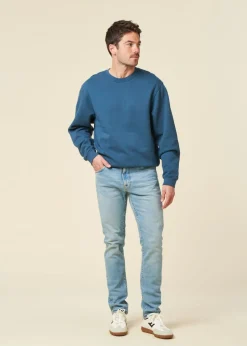 Sweat oversize en coton bio | bleu