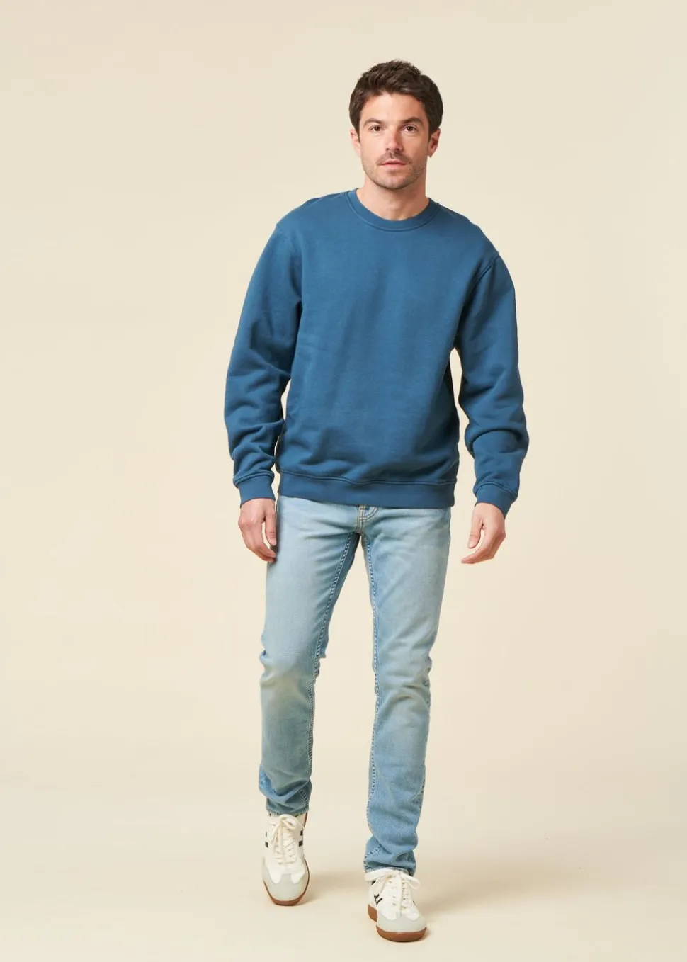 Sweat oversize en coton bio | bleu