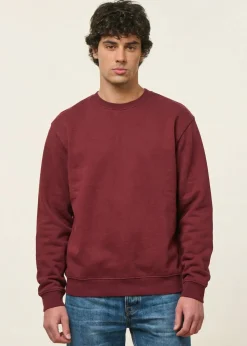 Sweat oversize en coton bio | bordeaux