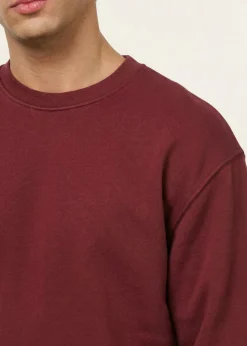 Sweat oversize en coton bio | bordeaux