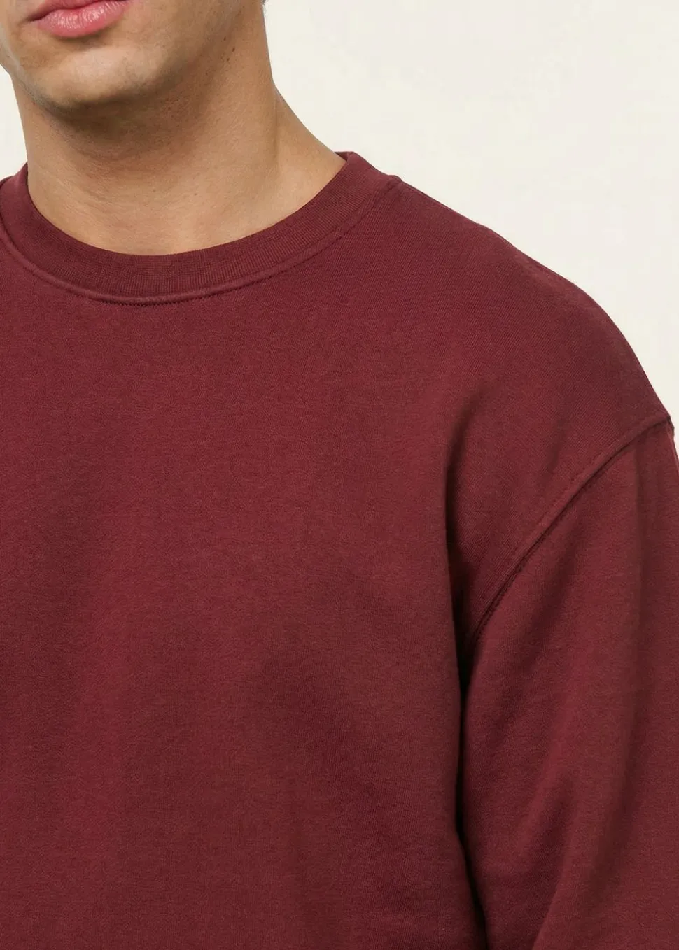 Sweat oversize en coton bio | bordeaux