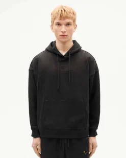 Sweat oversize en coton bio et matière recyclée | noir "black andrea hoodie"