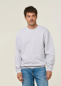 Sweat oversize en coton bio | gris chiné
