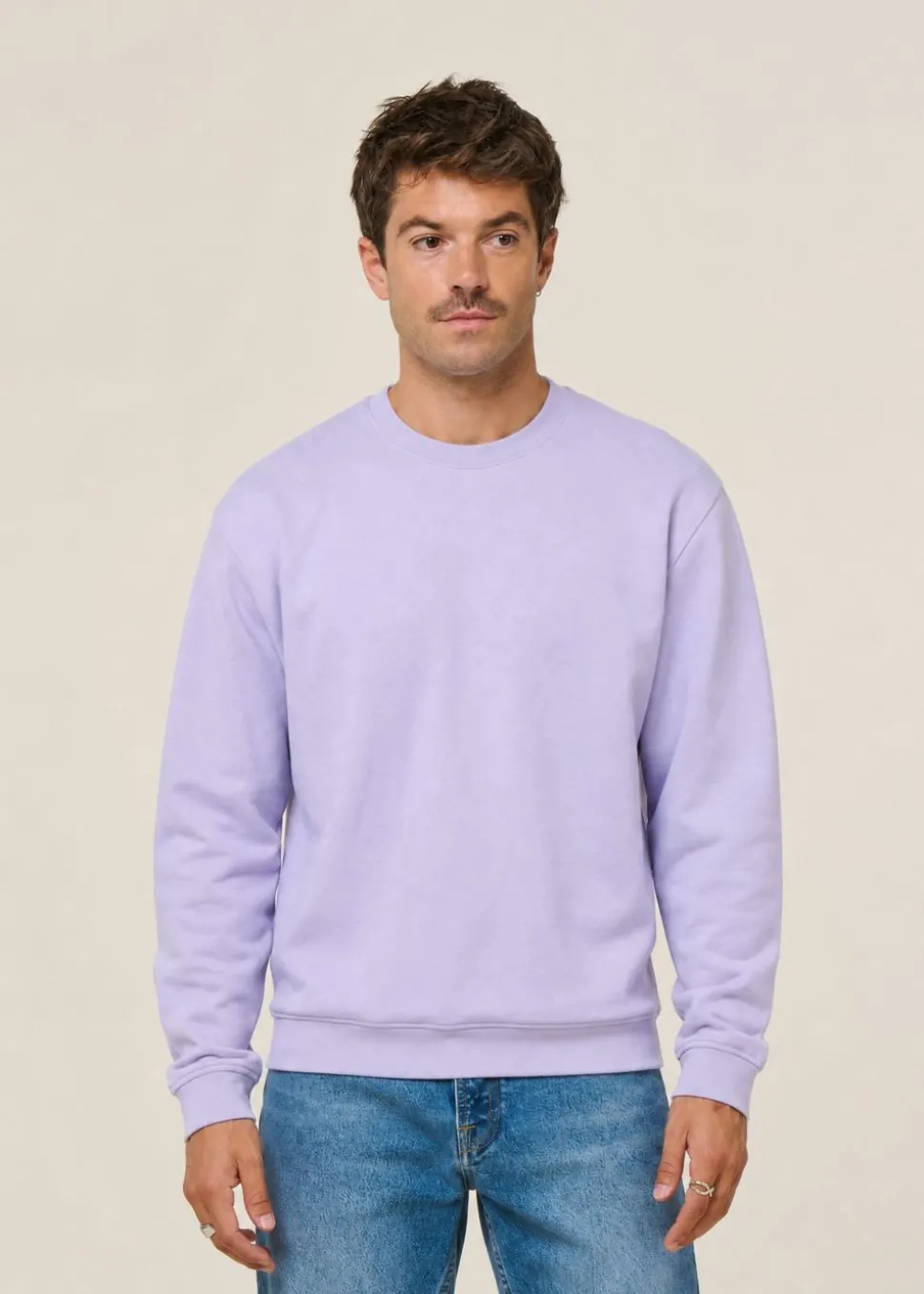 Sweat oversize en coton bio | lilas