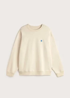 Sweatshirt en coton bio | écru "sol contrast pannacota leon sweatshirt"