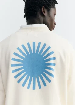 Sweatshirt en coton bio | écru "sol contrast pannacota leon sweatshirt"