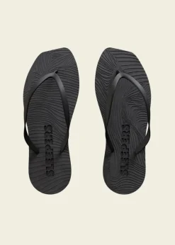 Tongs en caoutchouc naturel | noir "tapered black"