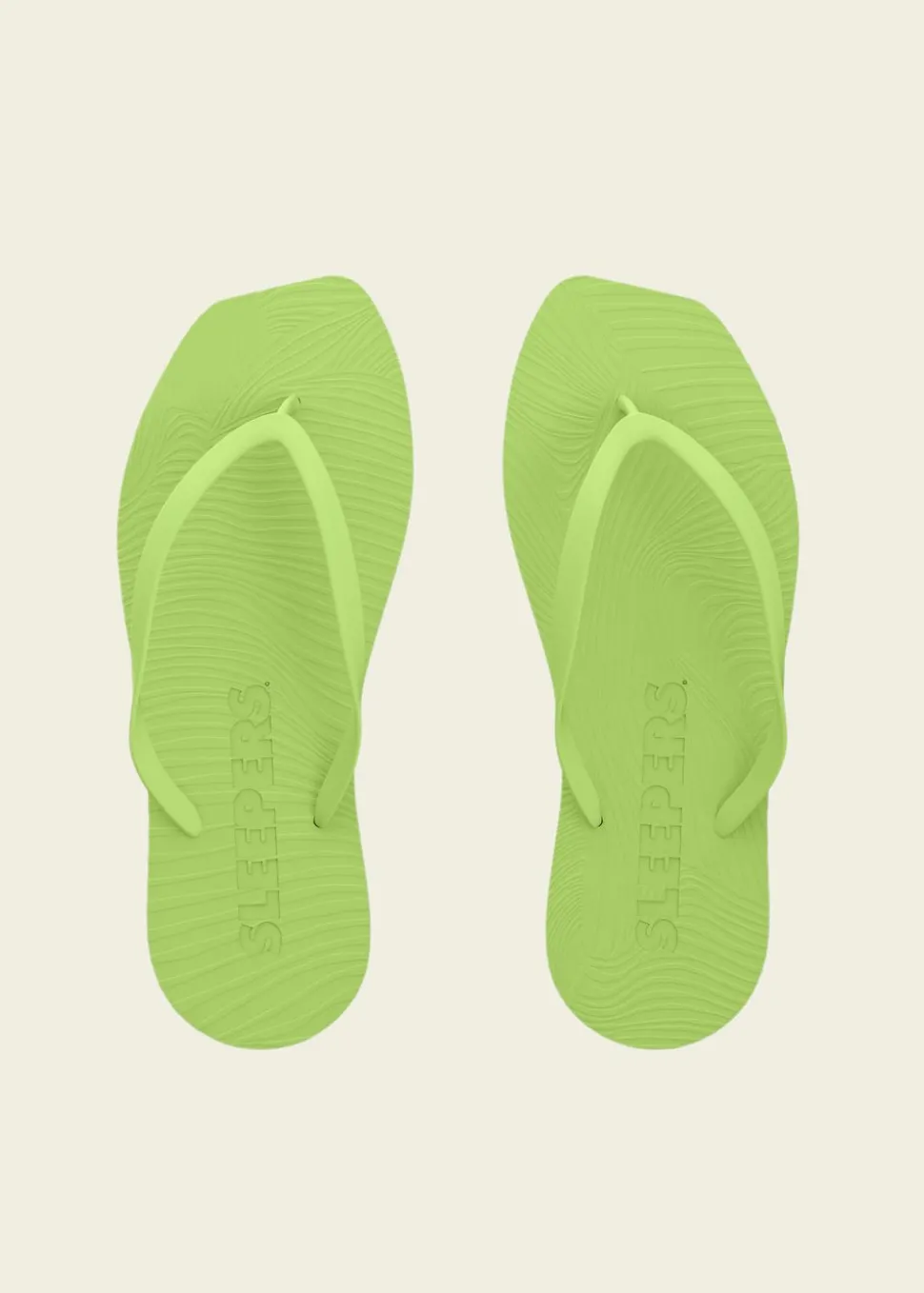 Tongs en caoutchouc naturel | vert "tapered lime green"