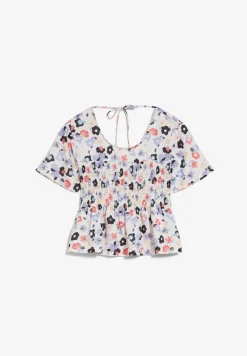 Top léger à motifs fleuri en tencel - memaa sketch of off white