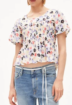 Top léger à motifs fleuri en tencel - memaa sketch of off white