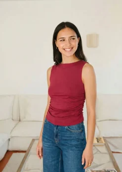 Top marsha en lyocell et coton bio | framboise