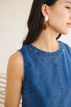 Top maya en tencel léger | denim