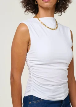 Top sans manches en coton bio | blanc "rafo white"