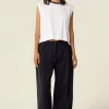 Top sans manches en coton bio | blanc
