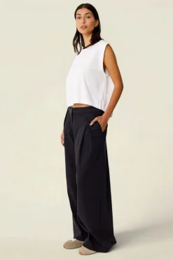 Top sans manches en coton bio | blanc