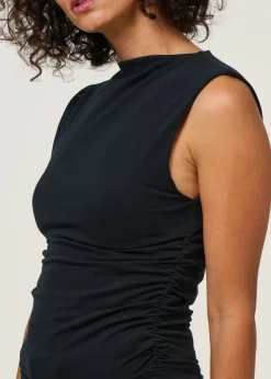 Top sans manches en coton bio | noir "rafo black"