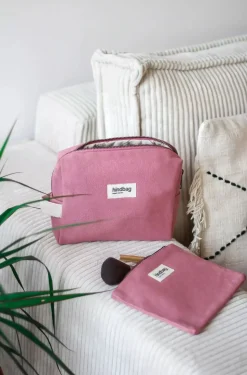 Trousse de toilette en coton bio | rose 