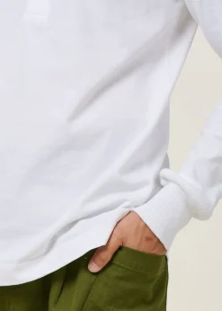 T-shirt boutonné en coton bio | blanc 