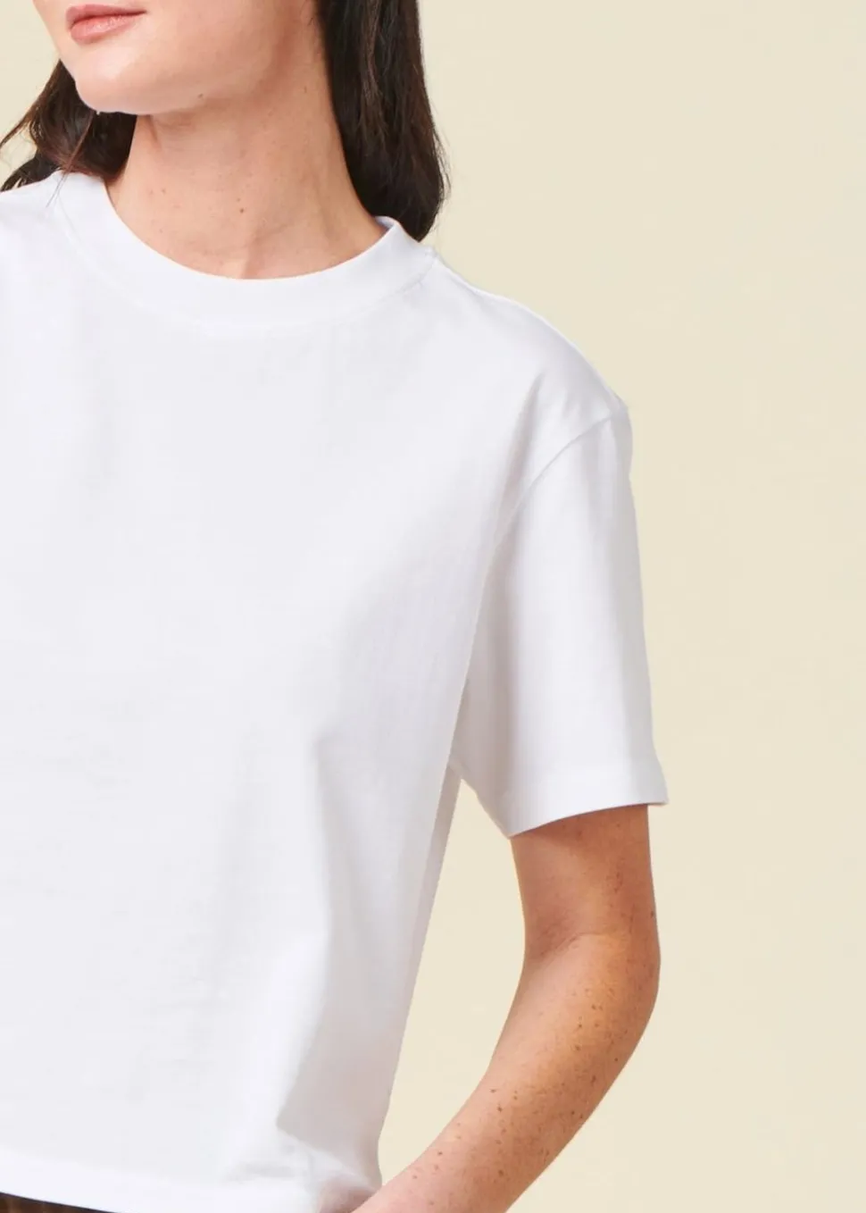 T-shirt boxy en coton bio | blanc