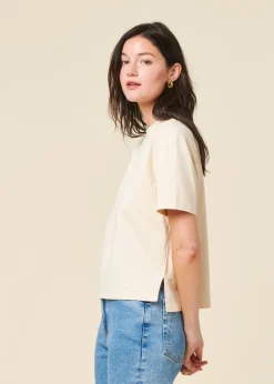 T-shirt boxy en coton bio | écru