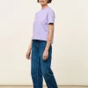 T-shirt boxy en coton bio | lilas