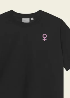 T-shirt brodé en coton bio | noir 